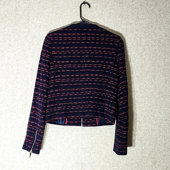 Tommy Hilfiger Red Blue Striped Zip Jacket 2 - Picture 7 of 7